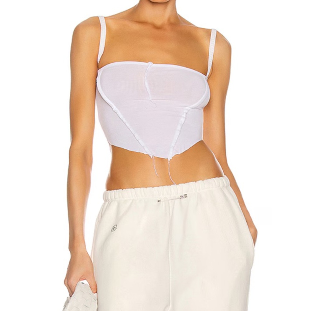 Sami Miro Vintage White V Cut Tank
